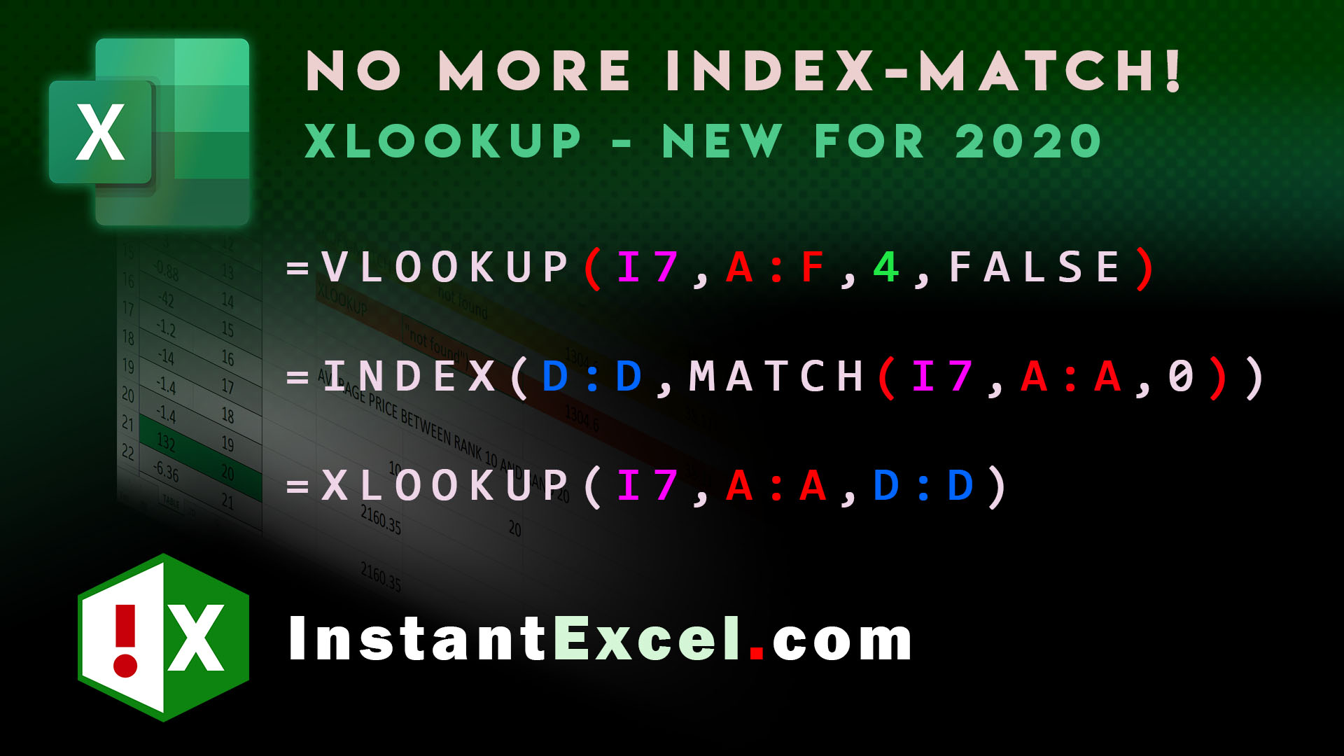 Index-Match is obsolete! Welcome to xLookUp!